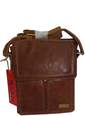 

Kan Men & Women Casual Brown Genuine Leather Sling Bag