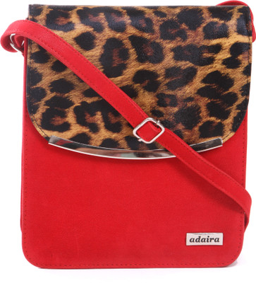 Adaira Girls Casual Red PU Sling Bag