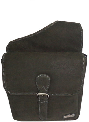 

Kan Men & Women Casual Black Genuine Leather Sling Bag