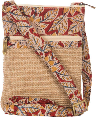 

Jute Cottage Women Casual Beige Jute Sling Bag