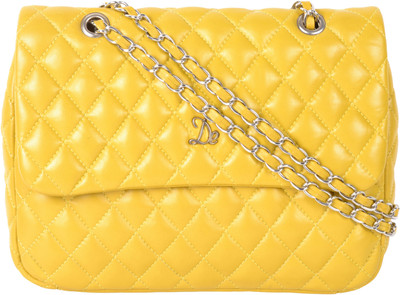 

Dezerae Girls Casual Yellow Genuine Leather Sling Bag