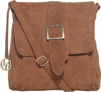 

Lino Perros Women Casual Brown Leatherette Sling Bag
