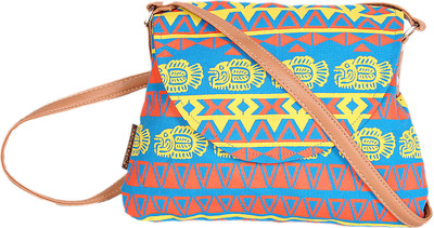 

Kanvas Katha Women Casual Multicolor Canvas Sling Bag