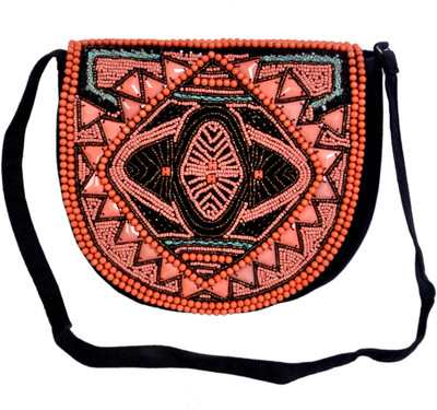

Diwaah Women Casual Black Cotton Sling Bag