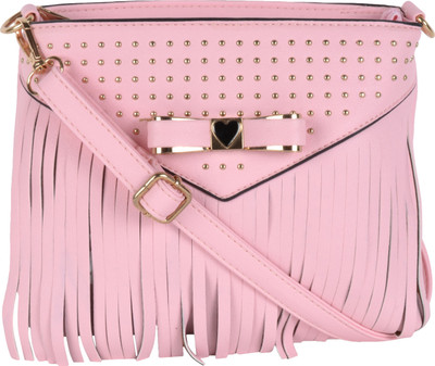 

Kleio Women Casual Pink PU Sling Bag