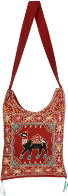 

Rajrang Women Casual Brown Cotton Sling Bag