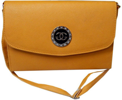 

Navaksha Women Yellow PU Sling Bag