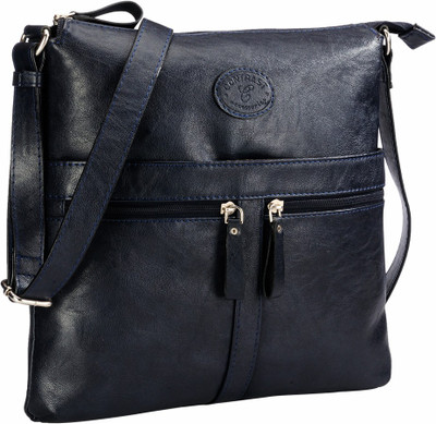 

Contrast Women Casual Blue PU Sling Bag
