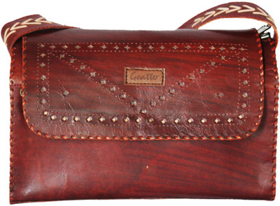 

Goatter Girls Red Genuine Leather Shoulder Bag