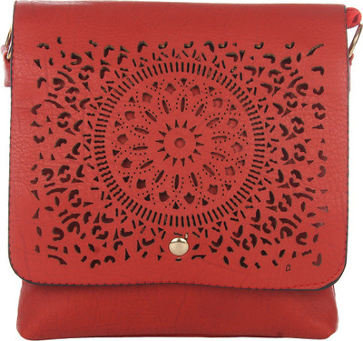 

Dice Girls Casual Maroon PU Sling Bag
