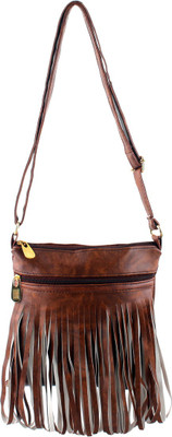 

MTE Girls Casual Brown Leatherette Sling Bag
