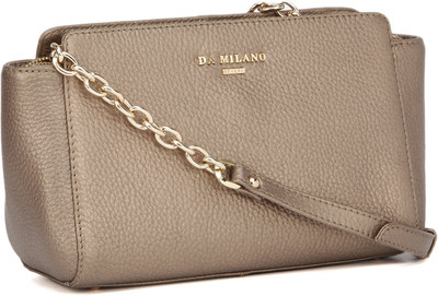 

Da Milano Women Casual Gold Sling Bag