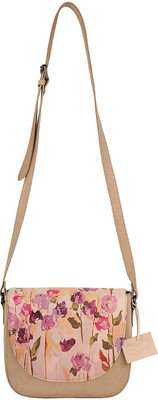 

Rub & Style Women Casual Beige Genuine Leather Shoulder Bag