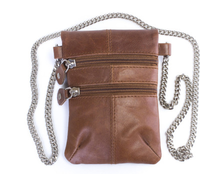 

Tee Ess Women Evening/Party Tan Genuine Leather Sling Bag