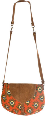 

Mankha Women Casual Orange Canvas Sling Bag