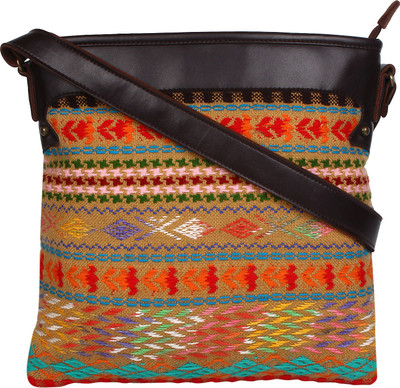 

Anekaant Women Casual Multicolor Cotton Sling Bag