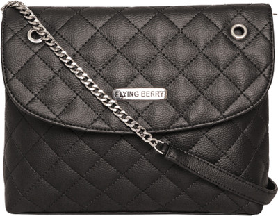 

Flying Berry Women Casual Black PU Sling Bag