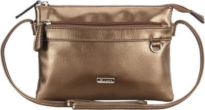 Lavie Women Casual Gold PU Sling Bag