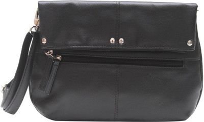 

The Parallels Women Formal Black PU Sling Bag