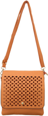 

Heels & Handles Women Casual Orange PU Sling Bag