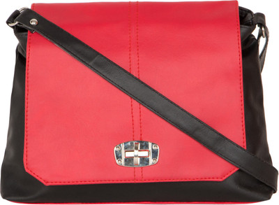 

Mriga Women Casual Black PU Sling Bag