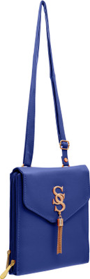 

tap fashion Women Casual Blue PU Sling Bag