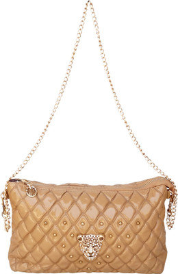 

Hi Look Women Casual Brown PU, Cotton Sling Bag