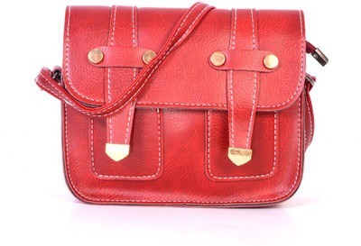 

Frosty Fashion Women Casual Maroon PU Sling Bag