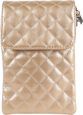 

Tamirha Women Gold Rexine Sling Bag