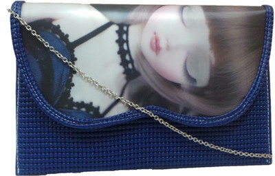 

Berries Women Evening/Party Blue PU Sling Bag
