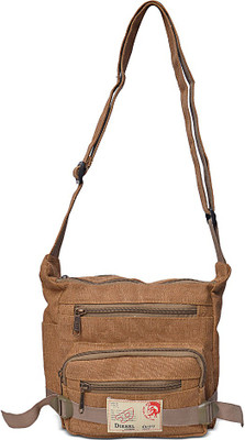 

Arshia Men Casual Brown Canvas Sling Bag