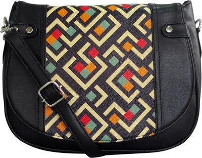 

Toteteca Women Casual Black PU Sling Bag