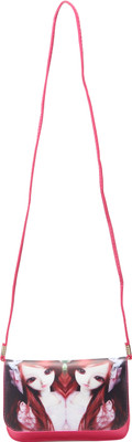

FabSeasons Women Casual Pink PU Sling Bag