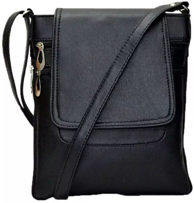 

Feel sixteen Men Casual Black Leatherette Sling Bag