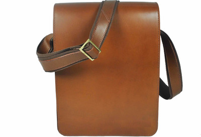 Delphi Boys Casual Brown Genuine Leather Sling Bag