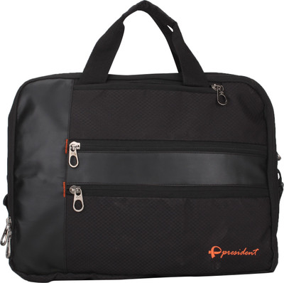 

President Men & Women Casual Black Polyester Sling Bag