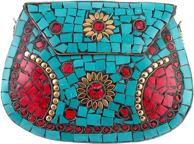 

Sojanya Women Evening/Party Multicolor Metal Sling Bag