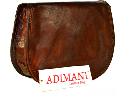 

Adimani Women Casual Brown Genuine Leather Sling Bag
