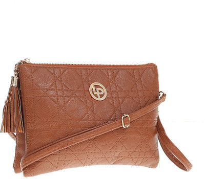 

Lino Perros Women Casual Brown Leatherette Sling Bag