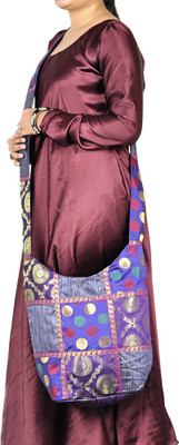

Lal Haveli Women Casual Blue Silk Sling Bag