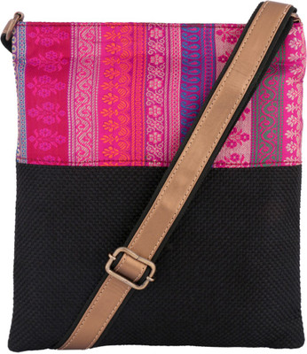 

Sunbeams Girls Casual Black Jute Sling Bag
