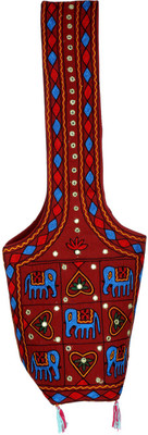 

Rajrang Women Casual Maroon, Blue Cotton Sling Bag, Blue;maroon