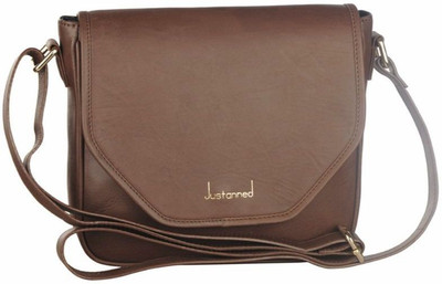 

Justanned Women Formal Brown Genuine Leather Sling Bag
