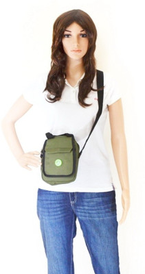 

JG Shoppe Men & Women Casual Green Rexine Sling Bag
