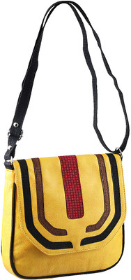 

Metro Girls Casual Yellow PU Sling Bag