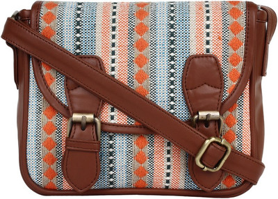 

Pretty Things Women Casual Multicolor PU Sling Bag