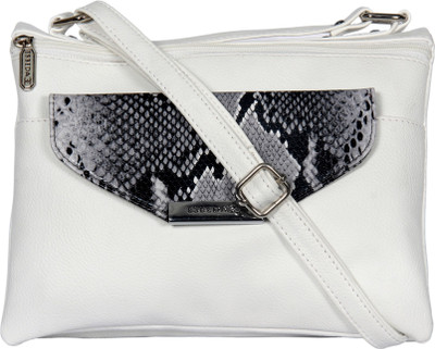 

Esbeda Women Casual White PU Sling Bag