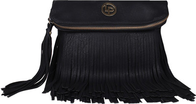 

Lino Perros Women Casual Black Leatherette Sling Bag