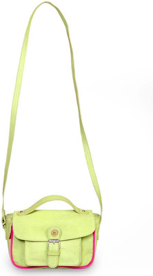 

Brune Girls Casual Green Canvas Sling Bag