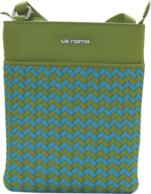 La Roma Women Casual Green Genuine Leather Sling Bag